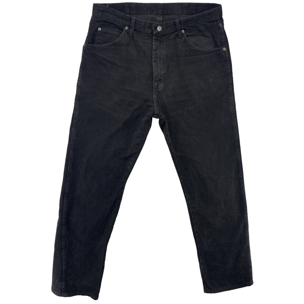 Wrangler Hero Authentic Jeans Mens 36x32 Regular Fit Black 100% Cotton 96501CB